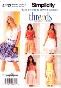 Simplicity 4233 ~ Threads Magazine Collection ~Step by Step ~ Skirts ~ Size 8-16 - Picture 1 of 5