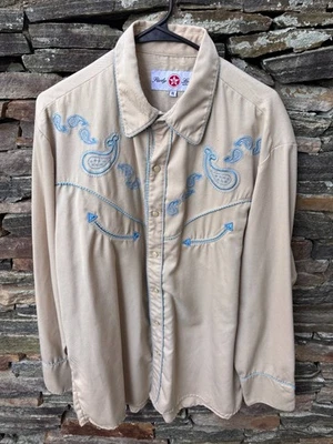 Camisa Rudy Lara Western Gear bordada cowboy rodeio faroeste fecho de correr GG - Imagem 1 de 4