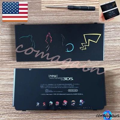 Cubierta negra A+E Housing Shell Plate Cover Pokémon para la consola Nintendo New 3DS Foto 1 de 4