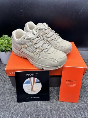 Vionic Mujer Caminante Cómodo Zapatos para Caminar Tenis Taupe Talla 5 AMPLIO Foto 1 de 4