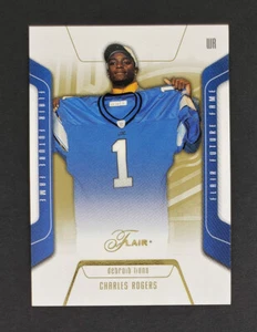 2003 fleer flair Charles Rogers #111 football card 486/500 Detroit Lions rookie - Picture 1 of 2