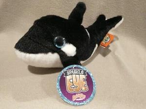 Adventure Planet Sparkle Eye Orca Killer Whale Plush Stuffed Animal 10" - Picture 1 of 7