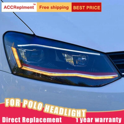 For Volkswagen Polo Headlights assembly LED Lens Projector LED DRL 2012-2018 Foto 1 de 4
