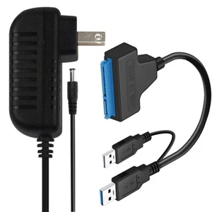 USB 3.0 to SATA Hard Drive Adapter Converter Cable 2.5"/3.5" HDD SSD Powered USA - Picture 1 of 1