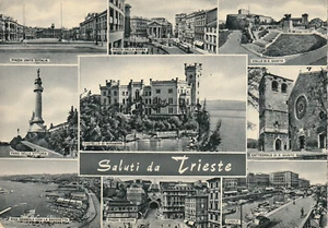 Saluti da Trieste - B/N - FG - Viaggiata 1967 - Foto 1 di 2