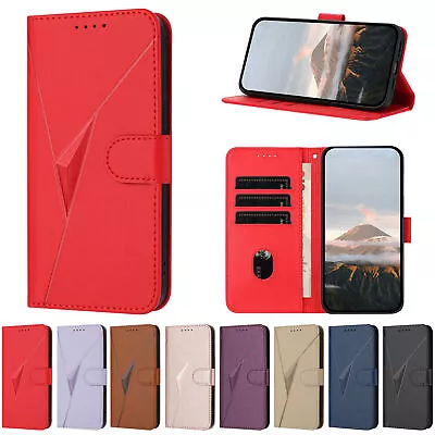 PU Leather Wallet Phone Case For Samsung Note 20 Ultra S9 S10 S20 S21 S22 S23 - Image 1 of 4