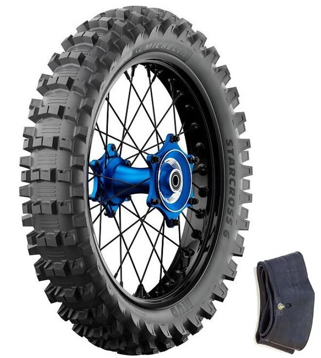 NEUMÁTICO TRASERO MICHELIN STARCROSS 6 MX BARRO 110/90-19 + TUBO HUSQVARNA 125 250 350 450 Foto 1 de 3