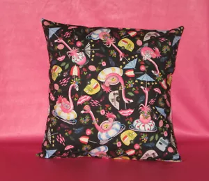 Handmade Throw Pillow Cover - 14" - Flamingos - Picture 1 of 2