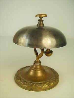 Antike Schöne Bronze Tisch Klingel Glocke Hotel Tisch Hand Klingel Um 1900 • 128€