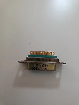 M24308/1-2F, MD308G-15S1, D-SUB CONNECTOR 15 PIN GOLD FEMAL SOLDER CUP. NOS. - Image 1 of 2