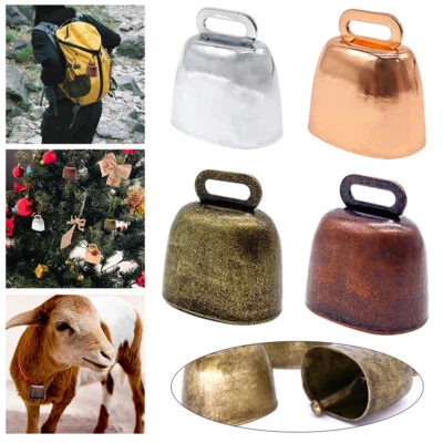 Confezione Da 5 Campanelli In Ottone Ad Alto Volume In Rame Per Mucche ☆ - Immagine 1 di 4