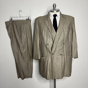 Fine Clothes Men’s Suit - Jacket 48L & 36W Pants Double Breast (Tailored Short) - Picture 1 of 15