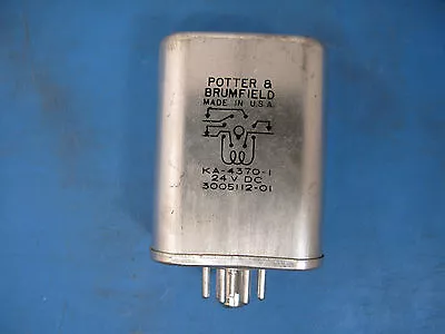 KA-4370-24VDC POTTER & BRUMFIELD CONTACT RELAY, NSN: 5945-00-425-9526 - Image 1 of 4
