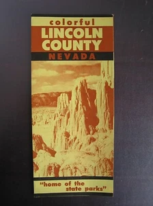 Lincoln County Nevada State Parks Vintage Brochure 1960's - Picture 1 of 3
