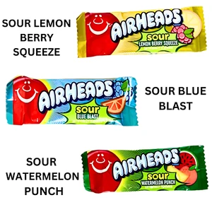 Paquete de variedad de caramelos Airheads Sour Taffy a granel - 2,5 libras de masticables dulces y picantes - Imagen 1 de 3