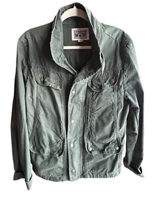 Converse One Star Military Green Cargo Jacket Womens Medium Utility Distressed - Picture 1 of 4