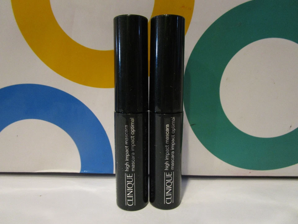 CLINIQUE ~ HIGH IMPACT MASCARA ~ # 01 BLACK ~ .14 OZ BOXLESS / 2 PC LOT - Image 1 of 1