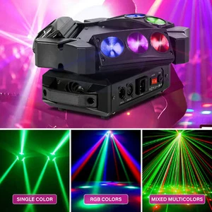 60W Spider Moving Head Light RGB 9 LED Stage DJ Beam Light DMX / Sound Activated - Picture 1 of 11