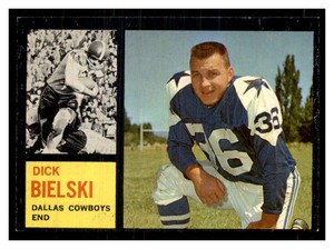 1962 Topps Football Dick Bielski #43    Nice Vintage *FAST SHIP*