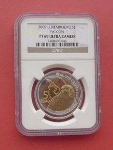 Luxembourg 2009 Tower Falcon 5 Euro Bi-metallic Proof Coin NGC PF69UC - Picture 1 of 2