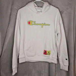 Champion Reverse Weave Boyfriend Hoodie Chenille neon logo medium - Picture 1 of 8