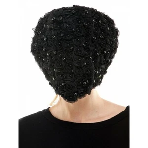 Over the Head Black Floral Roses Full Face Yeezus Masquerade Mask - Picture 1 of 4