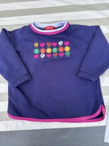 Vintage 90s ESPRIT Floral Hearts Sweatshirt Purple Small See Pics For Measures - Bild 1 von 7