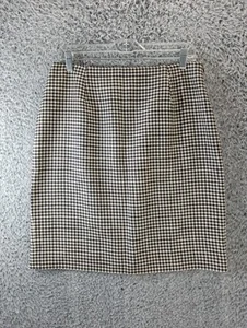 Lauren Ralph Lauren Skirt Women's 12 Houndstooth Pencil 100% Wool Vintage Y2K - Picture 1 of 10