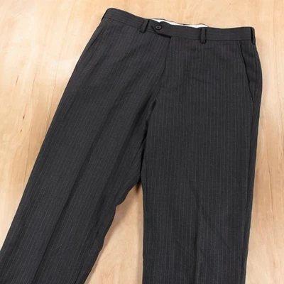 Pantalones de vestir Brooks Brothers 1818 Regent a rayas lana de estambre ajustados 34x30  Foto 1 de 4