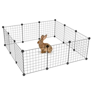 Work-It! Pet Playpen, Foldable Metal Exercise Pen | Small Animal Cage Indoor/... - Picture 1 of 8