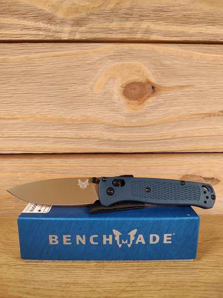 Benchmade 535FE-05 Bugout EDC Folding Pocket Knife Crater Blue Grivory Handle