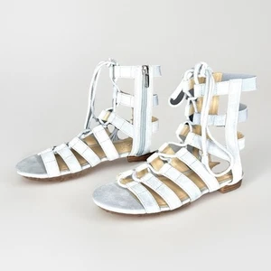 Vince Camuto Helayn Gladiator Sandals Women's 6.5 Light Blue Suede Coquette Cute - Picture 1 of 14