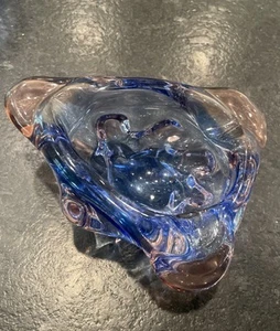 Seguso Vetri  Blue and pink Murano Glass Bowl MCM Gorgeous! - Bild 1 von 21