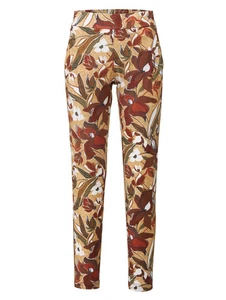 Pantalón estampado floral marrón talla 38 RAFFAELLO ROSSI - Imagen 1 de 2