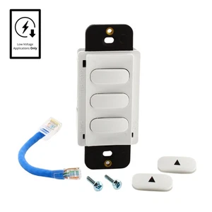 Hubbell White Dimming Switch for Load Control Panel Low Voltage 3-Button CPSD3W - Picture 1 of 4