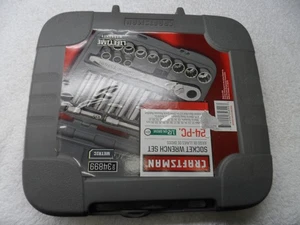 Juego de enchufes de trinquete Craftsman 1/2" Drive Metric MM, hecho en EE. UU. (24 piezas) PN 34899 - Imagen 1 de 14