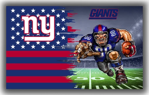 New York Giants Football Team Mascot Flag 90x150cm 3x5ft Fan Best Banner Cover
