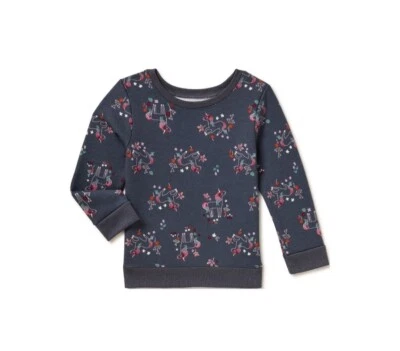 Conjunto superior e inferior de vellón estampado manga larga para niñas pequeñas Garanimals talla 4T Foto 1 de 4