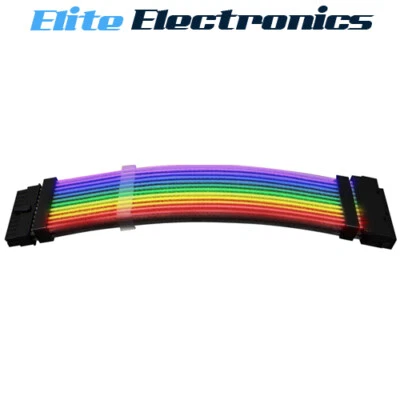 1st Player Steampunk RGB 24 Pin Extension Cable PSU Main Power Supply - Image 1 of 2