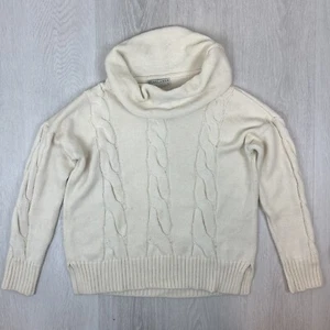 Aklanda Womens Cream Pullover Knitted Merino Wool Jumper Size Medium AUS Made - Picture 1 of 15