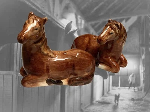 Beautiful horse ceramic salt & pepper set decoration - Picture 1 of 1