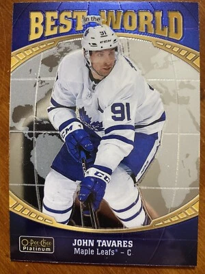 19-20 UD O-Pee-Chee Platinum Best In The World BW-3 John Tavares - Image 1 of 2