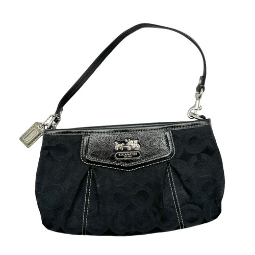 Chiusura interna con cerniera da polso Coach 9 x 5 nero argento viola