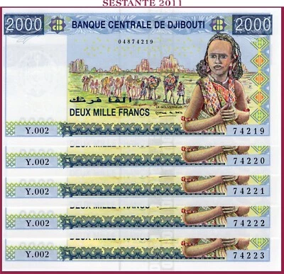 DJIBOUTI 2000 2.000 FRANCS nd 2008  P 43 (1)  UNC  free shipping from 100$ - Image 1 of 3