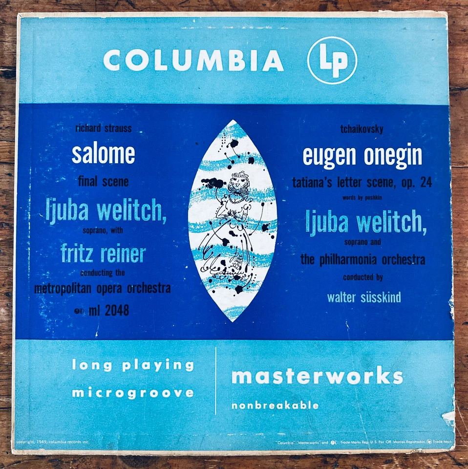 ANDY WARHOL 1st Year Album Artwork RARE 1949 Strauss: Salome / Onegin 10" ML2048 - Image 1 of 1