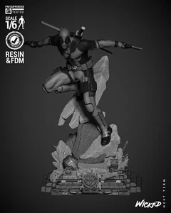 Deadpool 3 2024 Statue Resin 3d printed DIY model kit - Picture 1 of 3