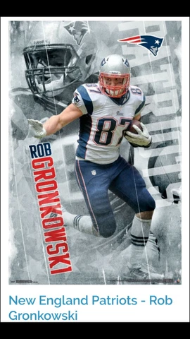 Rob Gronkowski GRONK ACTION New England Patriots NFL Action Wall POSTER Trends Cover