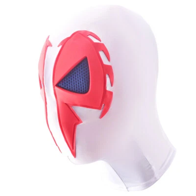 White 2099 Spider-Man Mask Cosplay Costume Spiderman Halloween Props Adult/kids - Image 1 of 4