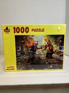 New Pets On Skateboards Jigsaw Puzzle 1000 Pcs 27x19 W/ Poster Pipefin Games - Picture 1 of 4