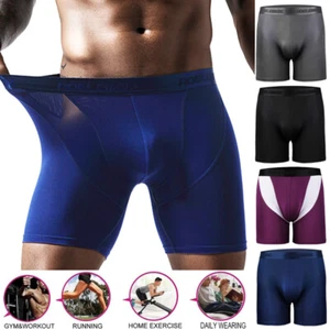 Men Underwear Trunks Support Ball Pouch Bulge Enhancing Micro Modal Boxer Briefs - Picture 1 of 23